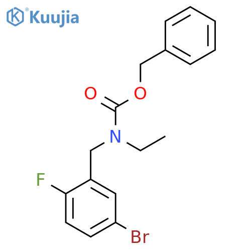 benzyl N-(5-bromo-2-fluorophenyl)methyl-N-ethylcarbamate structure
