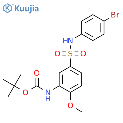 tert-butyl N-{5-(4-bromophenyl)sulfamoyl-2-methoxyphenyl}carbamate structure