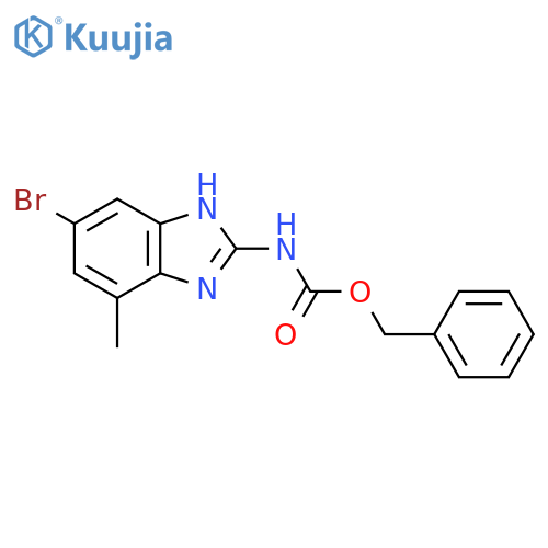benzyl N-(6-bromo-4-methyl-1H-1,3-benzodiazol-2-yl)carbamate structure