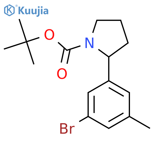 Tert-butyl 2-(3-bromo-5-methylphenyl)pyrrolidine-1-carboxylate structure