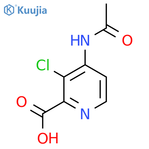 3-Chloro-4-acetamidopyridine-2-carboxylic acid structure