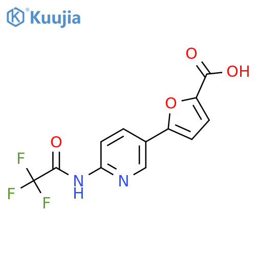 5-6-(2,2,2-trifluoroacetamido)pyridin-3-ylfuran-2-carboxylic acid structure
