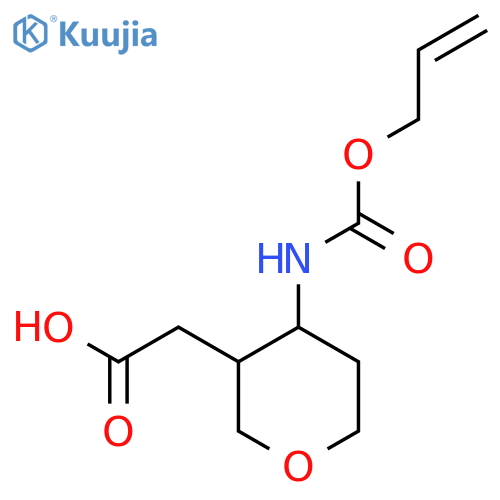 2-(4-{[(Prop-2-en-1-yloxy)carbonyl]amino}oxan-3-yl)acetic acid structure