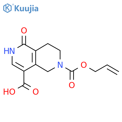 1-Hydroxy-6-[(prop-2-en-1-yloxy)carbonyl]-5,6,7,8-tetrahydro-2,6-naphthyridine-4-carboxylic acid structure