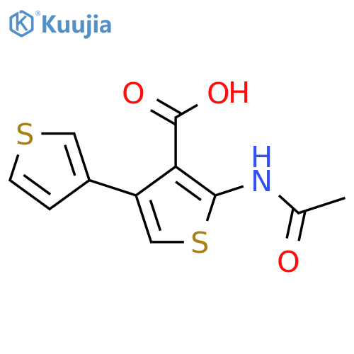 5-acetamido-3,3'-bithiophene-4-carboxylic acid structure