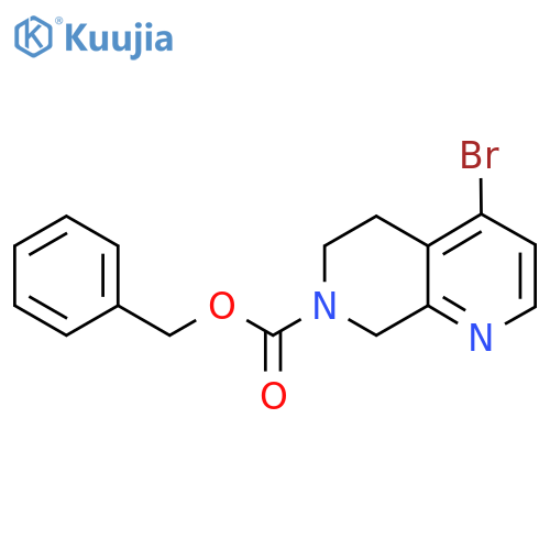 Benzyl 4-bromo-5,6,7,8-tetrahydro-1,7-naphthyridine-7-carboxylate structure