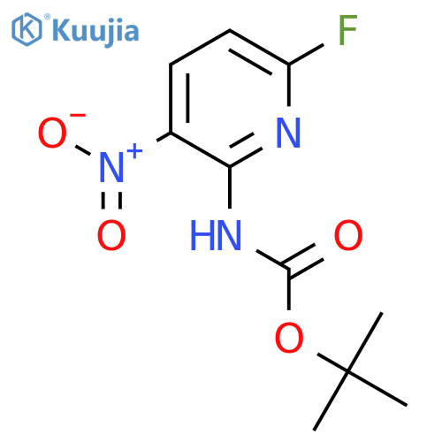 tert-butyl N-(6-fluoro-3-nitropyridin-2-yl)carbamate structure
