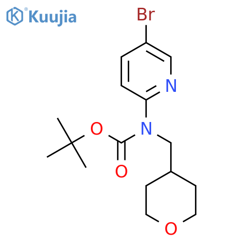 tert-butyl N-(5-bromopyridin-2-yl)-N-[(oxan-4-yl)methyl]carbamate structure