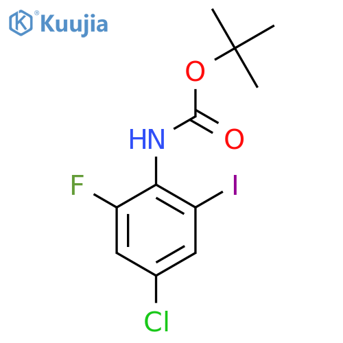 tert-butyl N-(4-chloro-2-fluoro-6-iodophenyl)carbamate structure