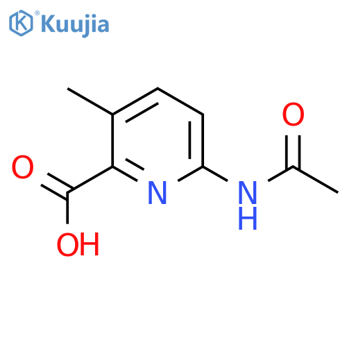 6-Acetamido-3-methylpyridine-2-carboxylic acid structure