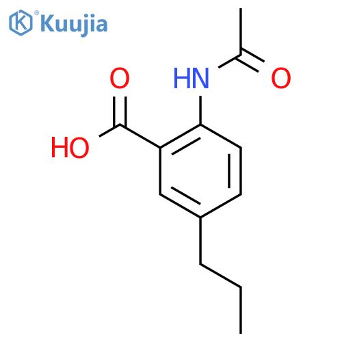 2-Acetamido-5-propylbenzoic acid structure