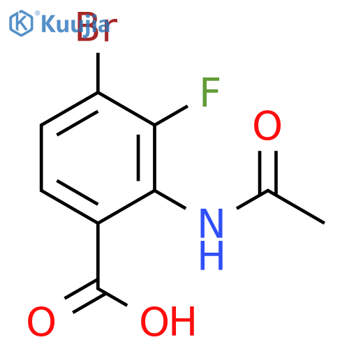 2-(Acetylamino)-4-bromo-3-fluorobenzoic acid structure