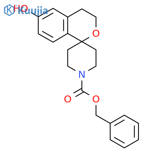 benzyl 6-hydroxy-3,4-dihydrospiro2-benzopyran-1,4'-piperidine-1'-carboxylate structure