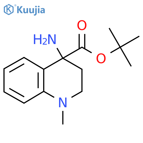 Tert-butyl 4-amino-1-methyl-1,2,3,4-tetrahydroquinoline-4-carboxylate structure