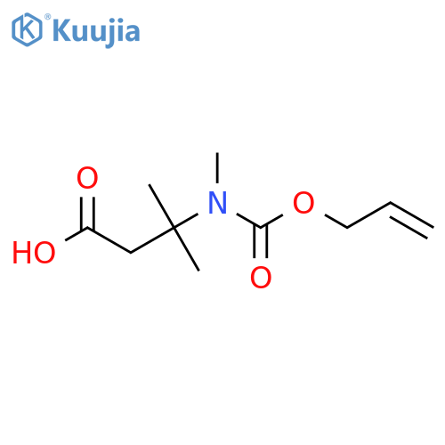 3-methyl-3-{methyl(prop-2-en-1-yloxy)carbonylamino}butanoic acid structure