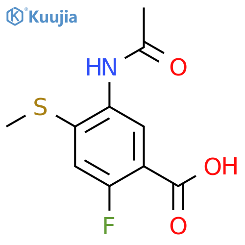 5-Acetamido-2-fluoro-4-(methylsulfanyl)benzoic acid structure