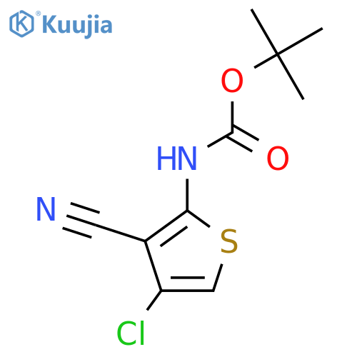 tert-butyl N-(4-chloro-3-cyanothiophen-2-yl)carbamate structure