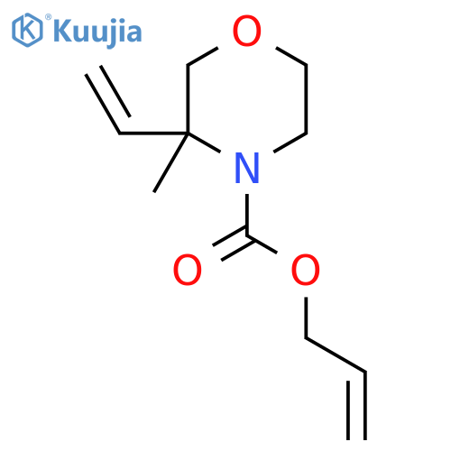 Prop-2-en-1-yl 3-ethenyl-3-methylmorpholine-4-carboxylate structure