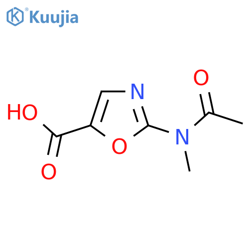 2-(N-methylacetamido)-1,3-oxazole-5-carboxylic acid structure
