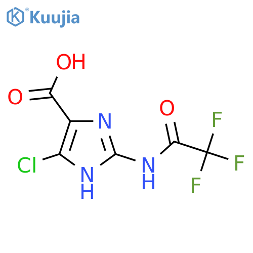 4-chloro-2-(2,2,2-trifluoroacetamido)-1H-imidazole-5-carboxylic acid structure