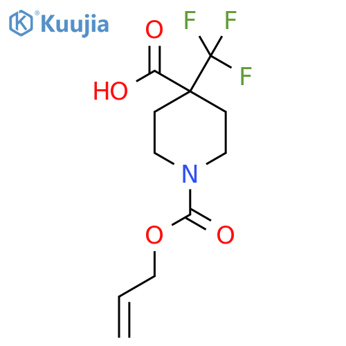 1-[(Prop-2-en-1-yloxy)carbonyl]-4-(trifluoromethyl)piperidine-4-carboxylic acid structure