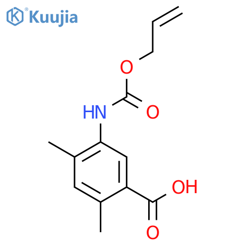 2,4-dimethyl-5-{(prop-2-en-1-yloxy)carbonylamino}benzoic acid structure
