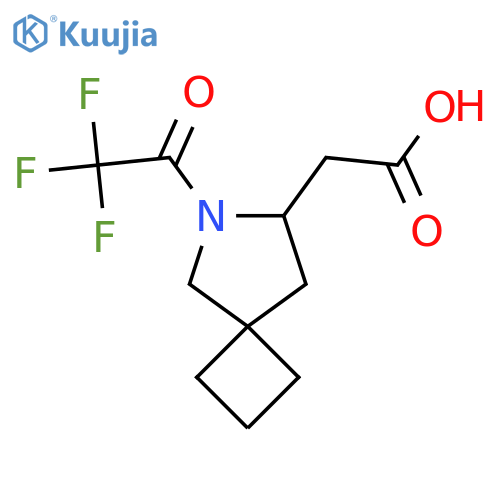 2-6-(2,2,2-trifluoroacetyl)-6-azaspiro3.4octan-7-ylacetic acid structure