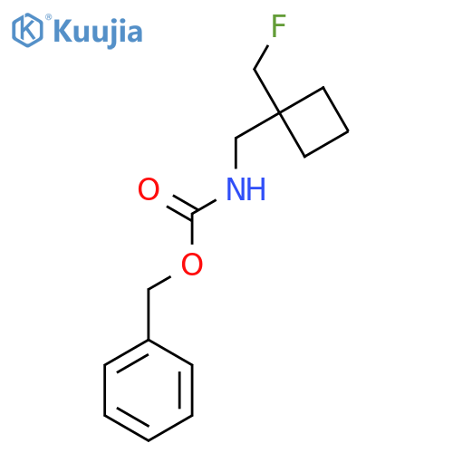 benzyl N-{1-(fluoromethyl)cyclobutylmethyl}carbamate structure