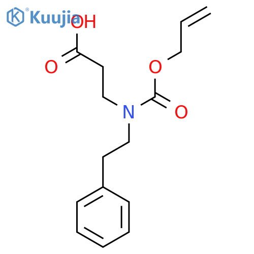 3-[(2-Phenylethyl)[(prop-2-en-1-yloxy)carbonyl]amino]propanoic acid structure