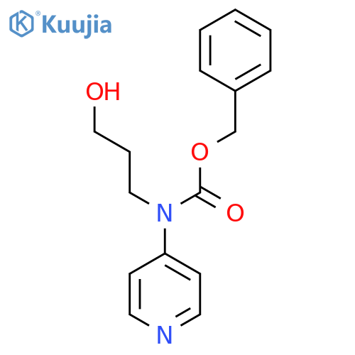 benzyl N-(3-hydroxypropyl)-N-(pyridin-4-yl)carbamate structure