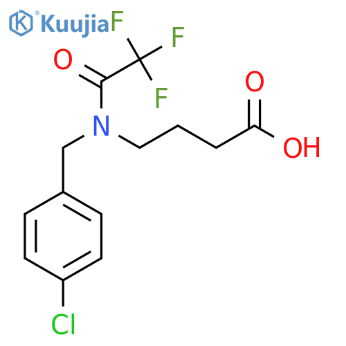 4-{N-(4-chlorophenyl)methyl-2,2,2-trifluoroacetamido}butanoic acid structure