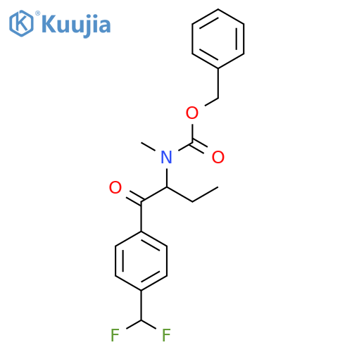 benzyl N-{1-4-(difluoromethyl)phenyl-1-oxobutan-2-yl}-N-methylcarbamate structure