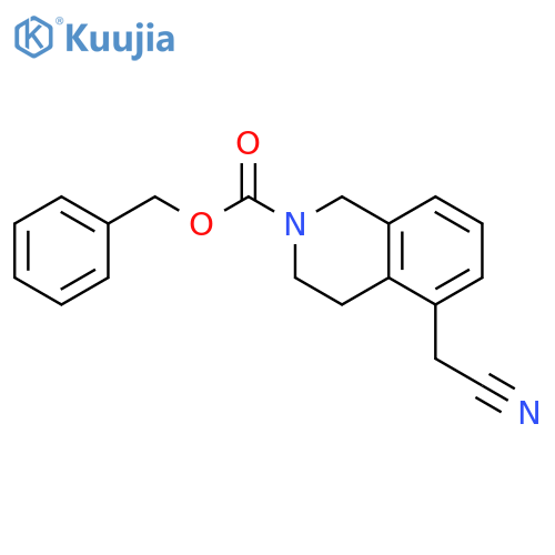 Benzyl 5-(cyanomethyl)-1,2,3,4-tetrahydroisoquinoline-2-carboxylate structure