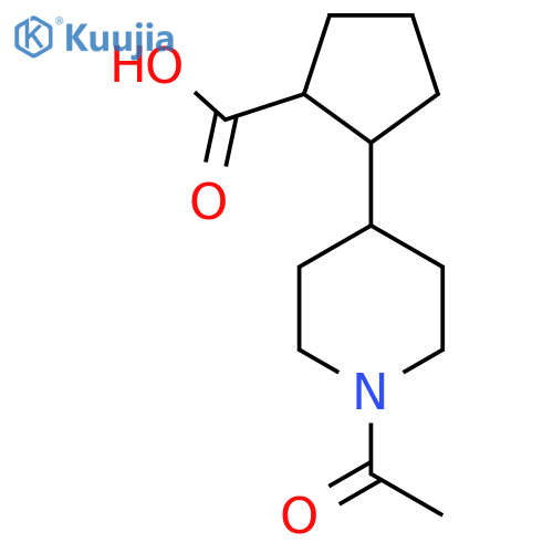2-(1-Acetylpiperidin-4-yl)cyclopentane-1-carboxylic acid structure