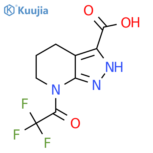 7-(2,2,2-trifluoroacetyl)-1H,4H,5H,6H,7H-pyrazolo3,4-bpyridine-3-carboxylic acid structure