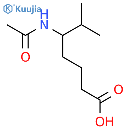 5-Acetamido-6-methylheptanoic acid structure
