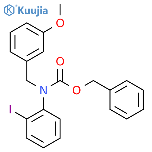 benzyl N-(2-iodophenyl)-N-[(3-methoxyphenyl)methyl]carbamate structure