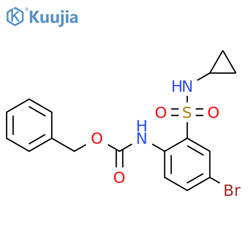 benzyl N-4-bromo-2-(cyclopropylsulfamoyl)phenylcarbamate structure