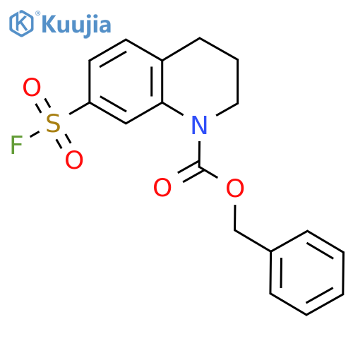 Benzyl 7-(fluorosulfonyl)-1,2,3,4-tetrahydroquinoline-1-carboxylate structure
