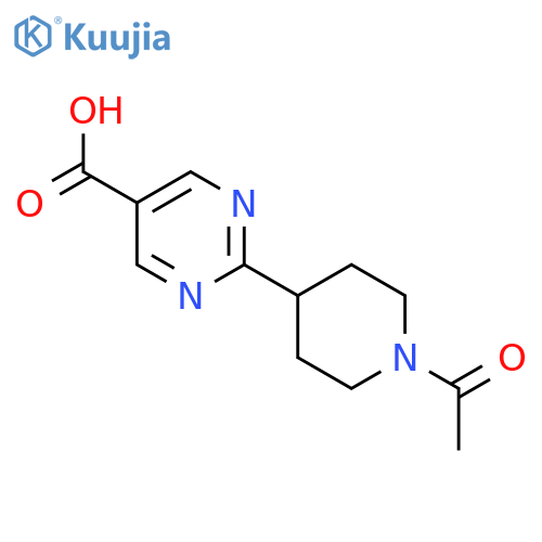 2-(1-Acetylpiperidin-4-yl)pyrimidine-5-carboxylic acid structure
