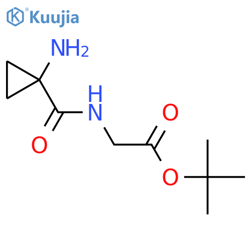 tert-butyl 2-(1-aminocyclopropyl)formamidoacetate structure