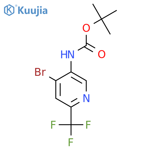 tert-butyl N-4-bromo-6-(trifluoromethyl)pyridin-3-ylcarbamate structure