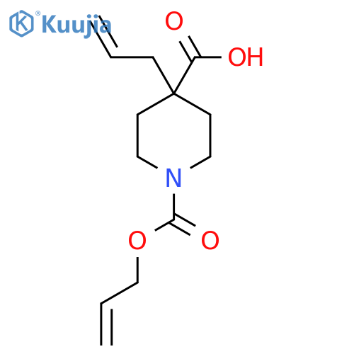 4-(Prop-2-en-1-yl)-1-[(prop-2-en-1-yloxy)carbonyl]piperidine-4-carboxylic acid structure