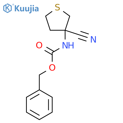 benzyl N-(3-cyanothiolan-3-yl)carbamate structure