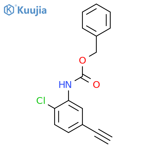 benzyl N-(2-chloro-5-ethynylphenyl)carbamate structure