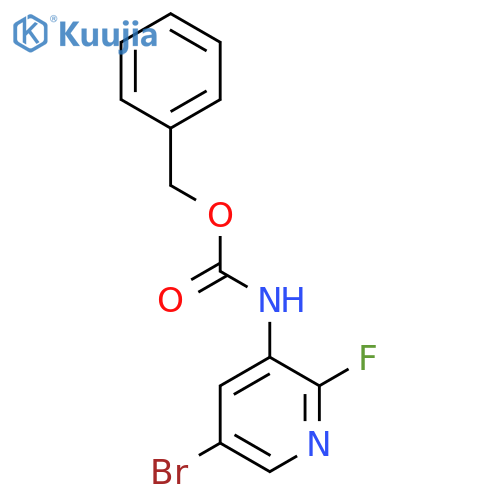 benzyl N-(5-bromo-2-fluoropyridin-3-yl)carbamate structure