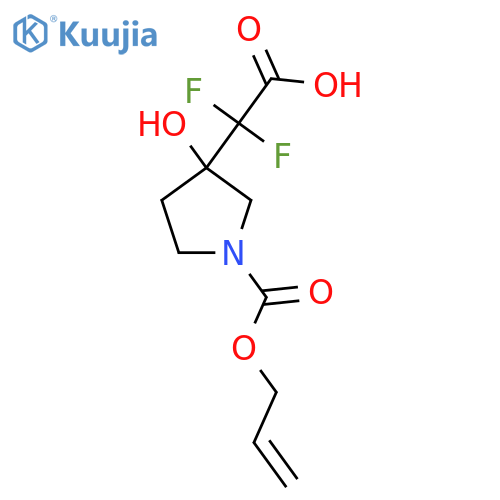 2,2-difluoro-2-{3-hydroxy-1-(prop-2-en-1-yloxy)carbonylpyrrolidin-3-yl}acetic acid structure