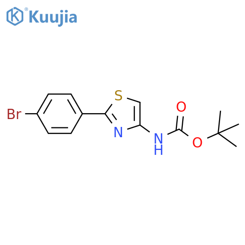 tert-butyl N-2-(4-bromophenyl)-1,3-thiazol-4-ylcarbamate structure