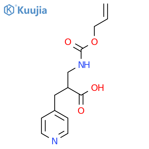3-{(prop-2-en-1-yloxy)carbonylamino}-2-(pyridin-4-yl)methylpropanoic acid structure