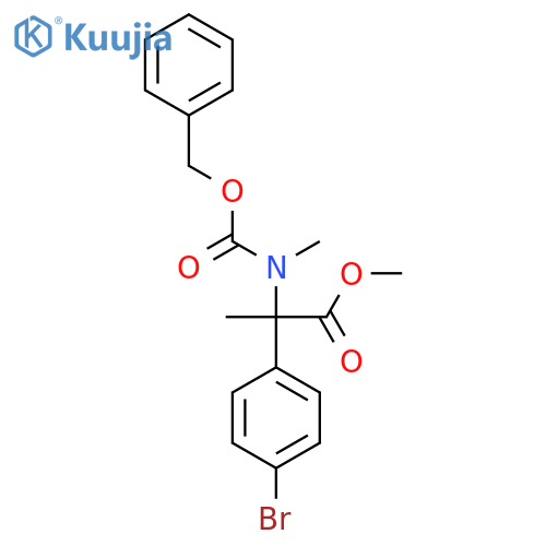 methyl 2-{(benzyloxy)carbonyl(methyl)amino}-2-(4-bromophenyl)propanoate structure